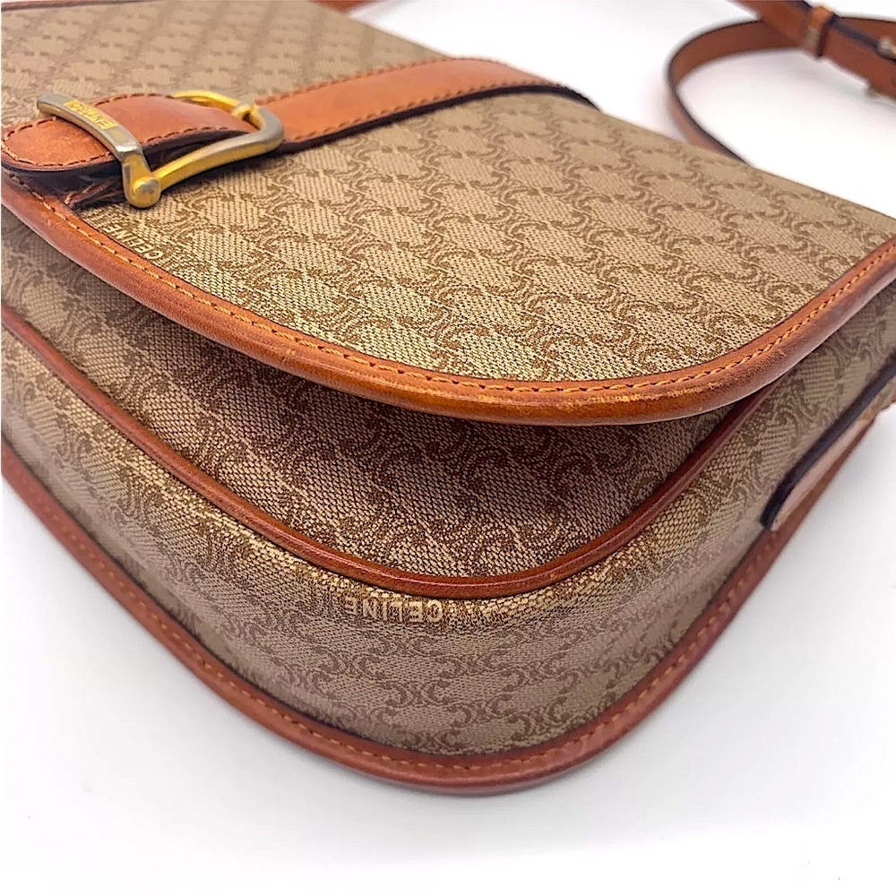 Celine Macadam Triomphe canvas and leather shoulder bag - Picture 6 of 15